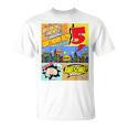 Birthday Boys Shirt Age 5 Superhero Comic Book Theme Party T-Shirt