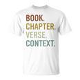 Book Chapter Verse Christian Bible Reformed Theology T-Shirt