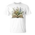 Book Flowers Reading Book Lover T-Shirt