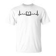 Book Heartbeat Book Shirt For Book Lover T-Shirt