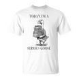 Book Lover Librarian Today I'm Serious Goose Meme T-Shirt