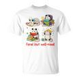 Book Lover Opossum Reading Squad Bookish Feral But Well-Read T-Shirt