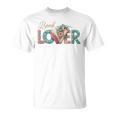 Book Lover Vintage Bookworm Floral Reading Women Girls T-Shirt