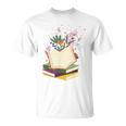 Book Lovers Wildflowers Books Reading Cute Floral Readers T-Shirt
