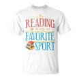 Book Reading Reading Is My Favorite Sport Raglan Baseball Tee T-Shirt Book Reading Reading Is My Favorite Sport Raglan Baseball Tee T-Shirt