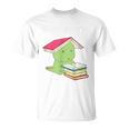 Bookasaurus T-Rex Reading Dinosaur Book PunShirt T-Shirt