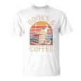 Books And Coffee Reading Book Lover Bookworm T-Shirt