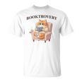 BOOKTROVERT Cute Cat With Tea Cozy Sweater And Book T-Shirt BOOKTROVERT Cute Cat With Tea Cozy Sweater And Book T-Shirt