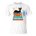 Cat And Books Retro Midcentury Mid Century Aesthetic T-Shirt Cat And Books Retro Midcentury Mid Century Aesthetic T-Shirt