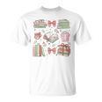 Christmas Book Lover Reading Reader Men Women Kids Xmas T-Shirt