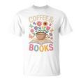 Coffee & Books Lover Wildflowers Boho Aesthetic Premium Tri-Blend T-Shirt