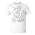 Coloring Book Style Blank Happy Thanksgiving Turkey Day T-Shirt Coloring Book Style Blank Happy Thanksgiving Turkey Day T-Shirt