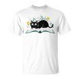 Cute Cat On Book Fun Flower Feline Pet Lover Premium Tri-Blend T-Shirt