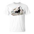 Cute Cat Flower Garden Book Kitty Reading Floral T-Shirt Cute Cat Flower Garden Book Kitty Reading Floral T-Shirt