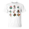 Cute Farm Animals Reading Books Teacher Library Reader T-Shirt