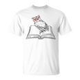 Cute Forest Animal Owl Reading Books Literature T-Shirt Cute Forest Animal Owl Reading Books Literature T-Shirt