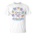 Cute Ghost Reading Books Spooky Magical Tales Witchy T-Shirt