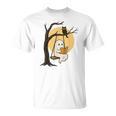 Cute Ghost Reading Halloween Book Lovers Librarians Teachers T-Shirt