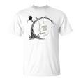 Cute Ghost Swinging Reading Book Halloween Ghost Costume T-Shirt Cute Ghost Swinging Reading Book Halloween Ghost Costume T-Shirt