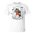 Cute Halloween Ghost Reading Book T-Shirt Cute Halloween Ghost Reading Book T-Shirt