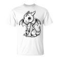 Cute Kawaii Dragon Coloring Book Art Color In T-Shirt Cute Kawaii Dragon Coloring Book Art Color In T-Shirt
