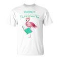 Cute Reading Is Flamazing Flamingo Book Lover Reader T-Shirt Cute Reading Is Flamazing Flamingo Book Lover Reader T-Shirt