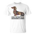 Dachshund Dog Dachshund Decor Books Nerds Dachshund T-Shirt Dachshund Dog Dachshund Decor Books Nerds Dachshund T-Shirt