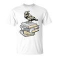 Dark Academia Aesthetic Raven Crow On Old Vintage Books T-Shirt Dark Academia Aesthetic Raven Crow On Old Vintage Books T-Shirt
