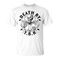 Death By TBR To Be Read Skeleton Reading Book Bookish T-Shirt