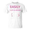 Easily Distracted By Cats Books Bookworm Women Girls Kids Performance T-Shirt