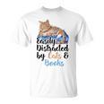Easily Distracted By Cats And Books For Cat Lovers Men Women Kids T-Shirt Easily Distracted By Cats And Books For Cat Lovers Men Women Kids T-Shirt