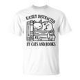 Easily Distracted By Cats And Books Shirt Cat And Book Lover Raglan Baseball Tee T-Shirt Easily Distracted By Cats And Books Shirt Cat And Book Lover Raglan Baseball Tee T-Shirt