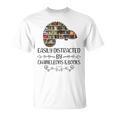 Easily Distracted By Chameleons And Books T-Shirt