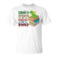 Easily Distracted By Dragons And Books Book Nerd Reading T-Shirt