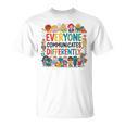 Everyone Communicates Differently Book Kids Teacher T-Shirt