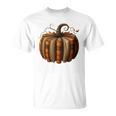 Fall Book Pumpkin Halloween Retro Fall Librarians Bookworm T-Shirt