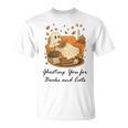 Fall Cat Ghosting You For Book Halloween Ghost Reading T-Shirt
