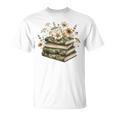 Floral Boho Flowers Books Camo Teacher Wildflowers Reading T-Shirt Floral Boho Flowers Books Camo Teacher Wildflowers Reading T-Shirt