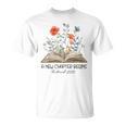 Floral Book A New Chapter Begins Retired Teacher Retirement T-Shirt