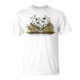 Floral Book Reading Books Flowers Growing From Book T-Shirt