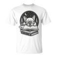 French Bulldog Reading Book Coffee Sky Glasses T-Shirt French Bulldog Reading Book Coffee Sky Glasses T-Shirt