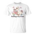 Goose Reading Romance Book Recess Bookworm T-Shirt