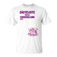 Guest List First Day At School Guest Book First Class T-Shirt