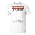 Guestbook Alternative 76th Birthday Decorations For Him Her T-Shirt