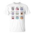 Halloween Ghosts Reading Books Pattern Spooky Kawaii Anime T-Shirt Halloween Ghosts Reading Books Pattern Spooky Kawaii Anime T-Shirt