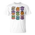 Halloween Monsters Reading Books Pattern Spooky Kawaii Anime Premium Tri-Blend T-Shirt Halloween Monsters Reading Books Pattern Spooky Kawaii Anime Premium Tri-Blend T-Shirt