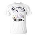 Halloween Teacher Librarian Books Reading Ghost Pun BOOOOKS For Men Women Kids T-Shirt