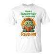 Halloween Teacher Librarian Monster Reading Books Performance T-Shirt Halloween Teacher Librarian Monster Reading Books Performance T-Shirt