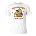 Hoarding Books Like a Dragon Reading T-Shirt