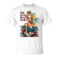 Hot Girls Read Books Spicy Bookish Girl Dark Romance Reader T-Shirt